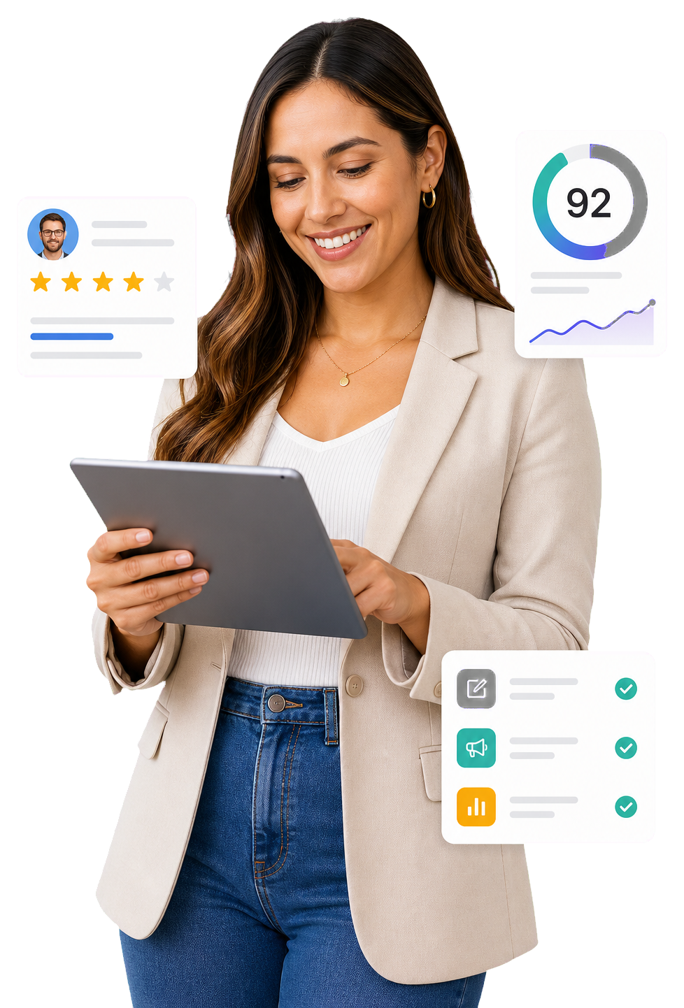 A FlowSmartly agent consultant reviewing marketplace work
